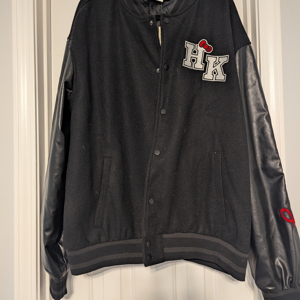 Aeropostale Black Varsity Jacket with HK Patch
